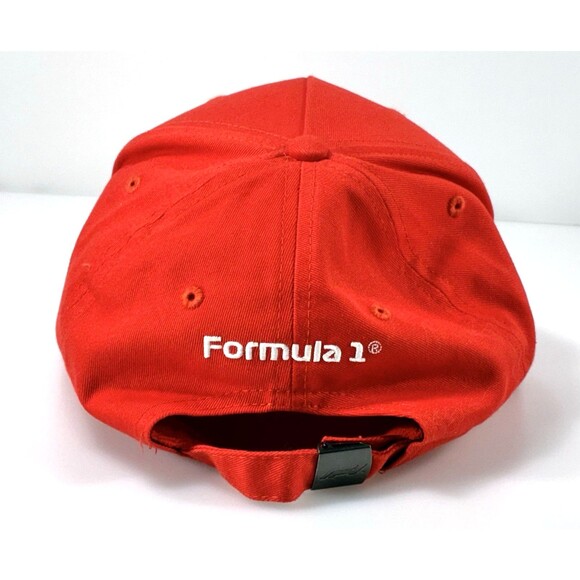 F1 Formula 1 Racing  Officially Licensed Adjustable Strapback Red and White Hat - Picture 2 of 9